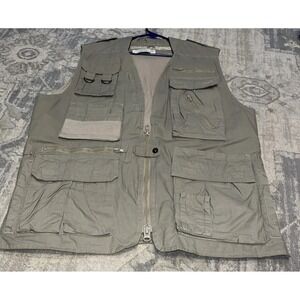 Nikoata  Exploration New Mens Sz Large Beige Fishing Hunting Utility Safari Vest